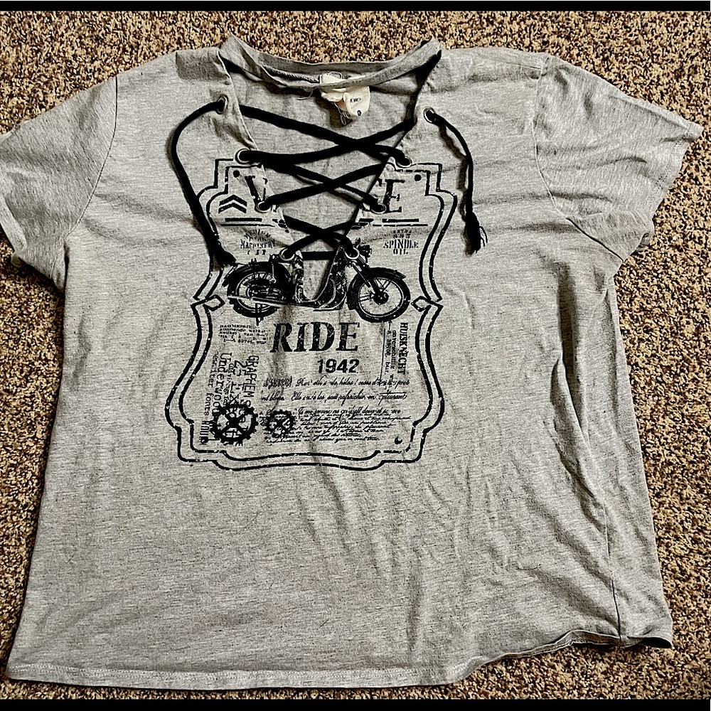 Lace up t shirt